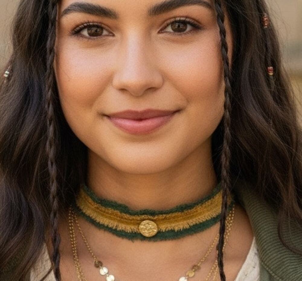 Handmade Rustic Boho Button Choker Necklace